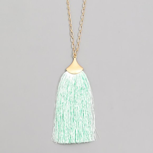 Large Tassel Charm Necklace - Picture 1 of 1